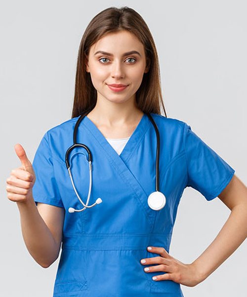 Friendly doctor ready to answer questions